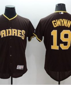 Padres #19 Tony Gwynn Brown Flexbase Authentic Collection Stitched MLB Jersey
