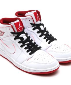 Running weapon Air Jordan 1 Mid White/Red/Black Cheap Sale
