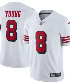 Men's San Francisco 49ers #8 Steve Young White Vapor Untouchable Player Limited Stitched NFL Jersey