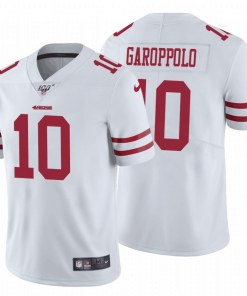 Men's San Francisco 49ers #10 Jimmy Garoppolo White 2019 100th Season Vapor Untouchable Limited Stitched NFL Jersey
