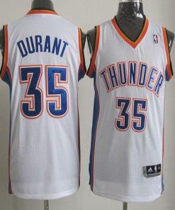 Thunder #35 Kevin Durant White Revolution 30 Stitched NBA Jersey