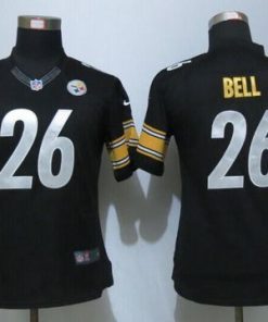 Nike Steelers #26 Le'Veon Bell Black Team Color Women's Stitched NFL Limited Jersey