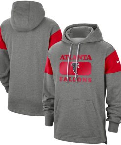 Men's Atlanta Falcons 2019 Grey Fan Gear Historic Pullover Hoodie.
