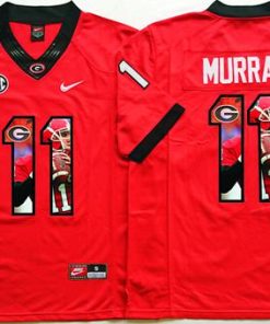 Bulldogs #11 Aaron Murray Red Player Fashion Stitched NCAA Jersey