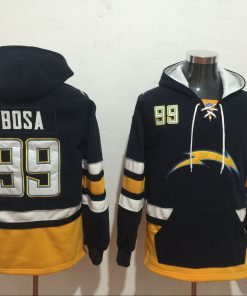 Men's Los Angeles Chargers #99 Joey Bosa Black All Stitched NFL Hooded Sweatshirt
