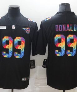 Men's Los Angeles Rams #99 Aaron Donald 2020 Black Crucial Catch Limited Stitched NFL Jersey