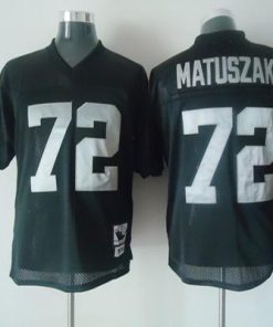 Mitchell and Ness Raiders #72 John Matuszak Black Stitched NFL Jersey
