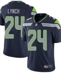 Men's Seattle Seahawks #24 Marshawn Lynch Navy Blue Vapor Untouchable Limited Stitched NFL Jersey