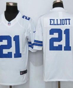 Nike Cowboys #21 Ezekiel Elliott White Men's Stitched NFL Limited Jersey
