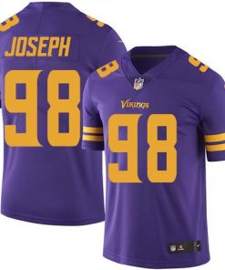 Nike Vikings #98 Linval Joseph Purple Men's Stitched NFL Limited Rush Jersey