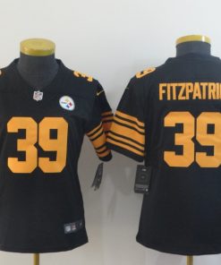 Women's Pittsburgh Steelers #39 Minkah Fitzpatrick Black Color Rush Limited Stitched NFL Jersey(Run Small)