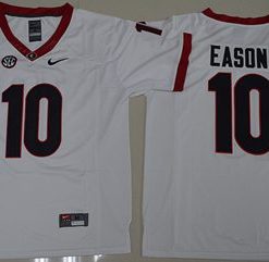 Bulldogs #10 Jacob Eason White Limited Stitched NCAA Jersey