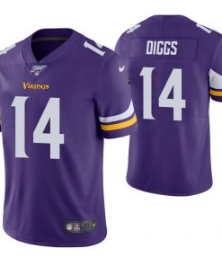 Men's Minnesota Vikings #14 Stefon Diggs Purple 2019 100th Season Vapor Untouchable Limited Stitched NFL Jersey