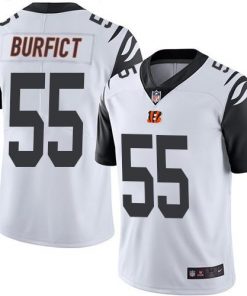 Nike Bengals #55 Vontaze Burfict White Men's Stitched NFL Limited Rush Jersey