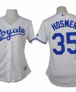 Royals #35 Eric Hosmer White Home Women's Stitched MLB Jersey