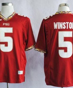 Seminoles #5 Jameis Winston Red Stitched NCAA Jersey