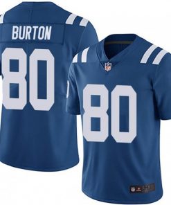 Men's Indianapolis Colts #80 Trey Burton Blue Vapor Untouchable Limited Stitched NFL Jersey