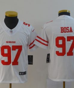 Youth NFL San Francisco 49ers #97 Nick Bosa White Vapor Untouchable Limited Stitched Jersey