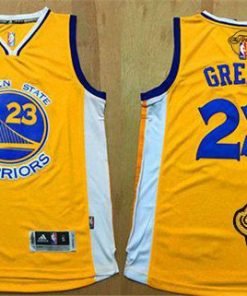 Warriors #23 Draymond Green Gold The Finals Patch Stitched NBA Jersey