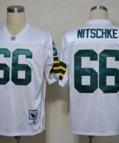 Mitchell & Ness Packers #66 Ray Nitschke White Stitched Throwback NFL Jersey