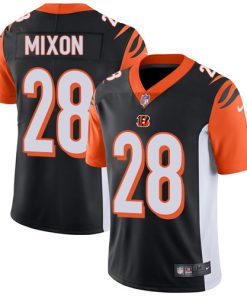 Men's Cincinnati Bengals #28 Joe Mixon Black Team Color Stitched NFL Vapor Untouchable Limited Jersey