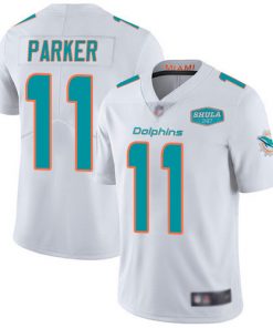 Men's Miami Dolphins #11 DeVante Parker White With 347 Shula Patch 2020 Vapor Untouchable Limited Stitched NFL Jersey