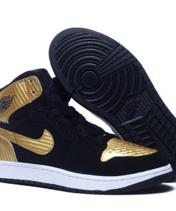 Running weapon Wholesale China Air Jordan 1 Black/White/Golden