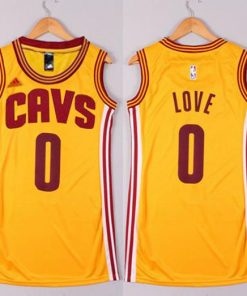 Cavaliers #0 Kevin Love Gold Women's Dress Stitched NBA Jersey