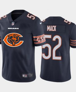 Men's Chicago Bears #52 Khalil Mack Navy 2020 Team Big Logo Limited Stitched NFL Jersey