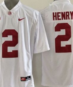 Crimson Tide #2 Derrick Henry White SEC Patch Stitched NCAA Jersey