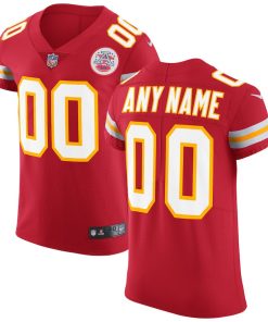Men's Kansas City Chiefs  Red Vapor Untouchable Custom Elite Stitched NFL Jersey