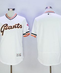 Giants Blank White Flexbase Authentic Collection Cooperstown Stitched MLB Jersey