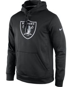 Men's Oakland Raiders Nike Black Practice Performance Pullover Hoodie