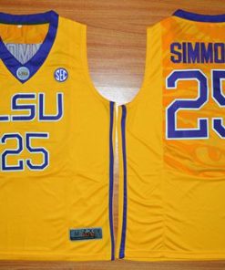 LSU Tigers #25 Ben Simmons Gold Basketball Stitched NCAA Jersey