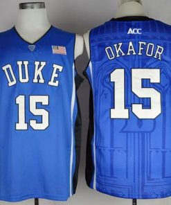 Blue Devils #15 Jahlil Okafor Blue Basketball Stitched NCAA Jersey