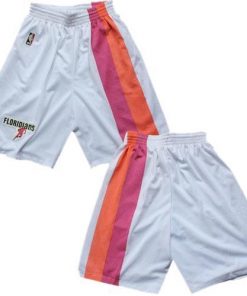 Miami Heat White ABA Hardwood Classic Thorwback NBA Shorts