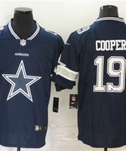 Men's Dallas Cowboys #19 Amari Cooper Navy 2020 Team Big Logo Limited Stitched NFL Jersey