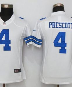 Nike Cowboys #4 Dak Prescott White Women's Stitched NFL Limited Jersey