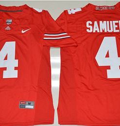 Buckeyes #4 Curtis Samuel Red Stitched NCAA Jersey