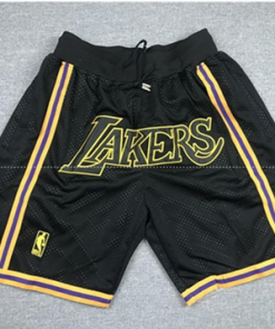Men's Los Angeles Lakers Black Shorts (Run Small)