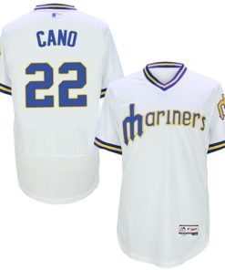 Mariners #22 Robinson Cano White Flexbase Authentic Collection Cooperstown Stitched MLB Jersey