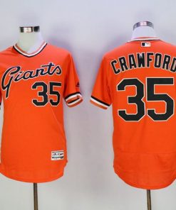 Giants #35 Brandon Crawford Orange Flexbase Authentic Collection Cooperstown Stitched MLB jerseys