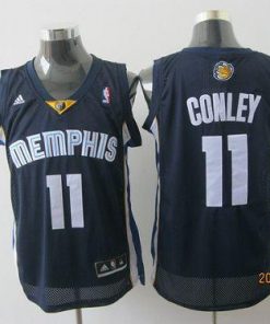 Grizzlies #11 Michael Conley Revolution 30 Dark Blue Stitched NBA Jersey