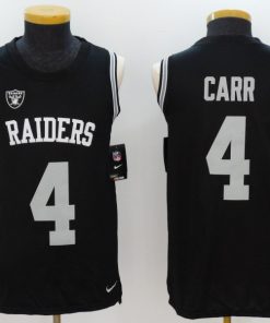 Men's Oakland Raiders #4 Derek Carr Black Vapor Untouchable Player Limited Jersey
