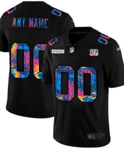 Men's Cincinnati Bengals Customized 2020 Black Crucial Catch Limited Stitched Jersey