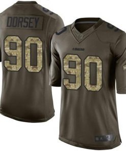 Nike 49ers #90 Glenn Dorsey Green Men's Stitched NFL Limited Salute to Service Jersey