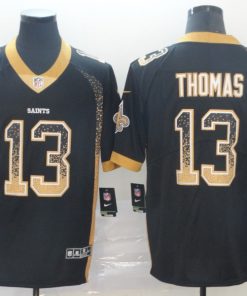 Men's New Orleans Saints #13 Michael Thomas Black Drift Fashion Color Rush Limited Stitched NFL Jersey