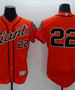 Giants #22 Will Clark Orange Flexbase Authentic Collection Stitched MLB Jersey