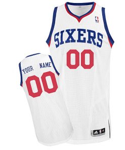 76ers Personalized Authentic White NBA Jersey (S-3XL)