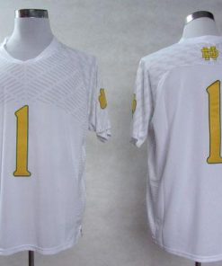 Fighting Irish #1 Louis Nix III White Shamrock Series Stitched NCAA Jersey